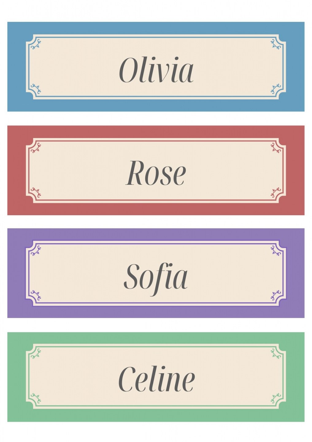 Customize + Folder Labels Templates Online - Canva - FREE Printables - Free Printable File Folder Labels Template Word