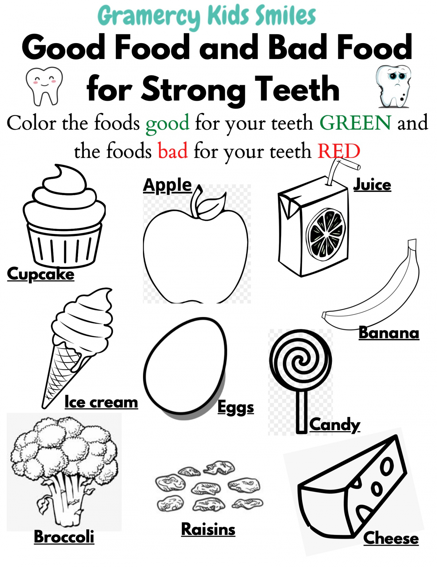 Dental Hygiene Worksheets for Kids  Gramercy Kids Smiles - FREE Printables - Free Printable Dental Health Worksheets