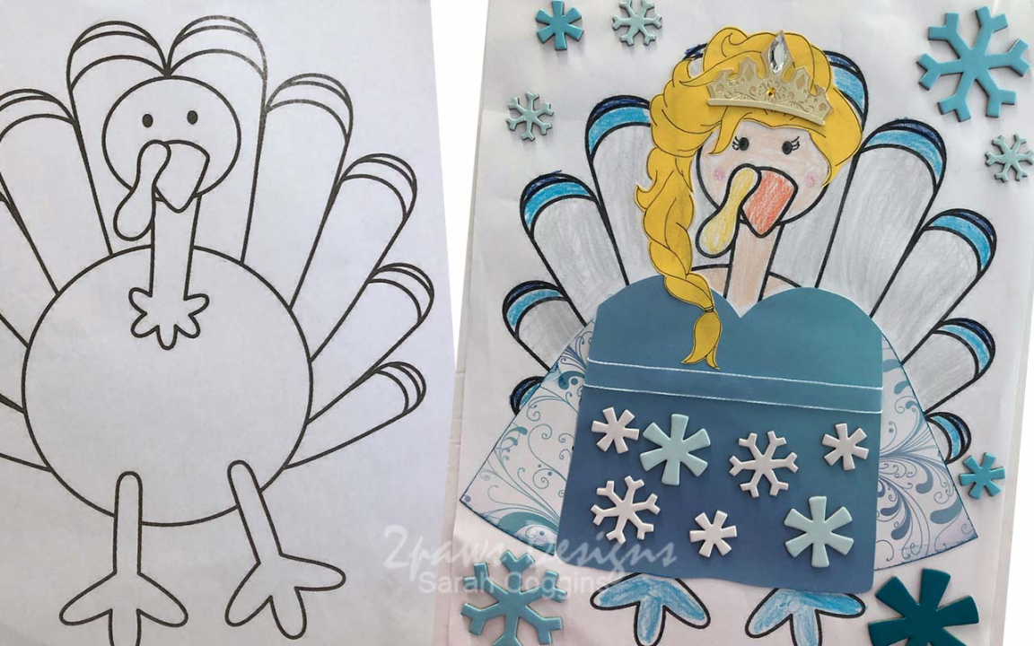 Disguise a Turkey Project: Queen Elsa - paws Designs - FREE Printables - Turkey Disguise Project Free Printable