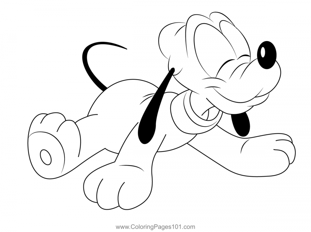 Disney Babies Coloring Page for Kids - Free Pluto Printable  - FREE Printables - Free Printable Disney Coloring Pages