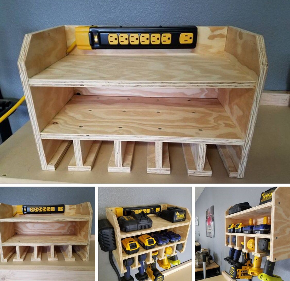 DIY Drill Charging Station-id#- by Budget - Free Printable Cordless Drill Charging Station Plans