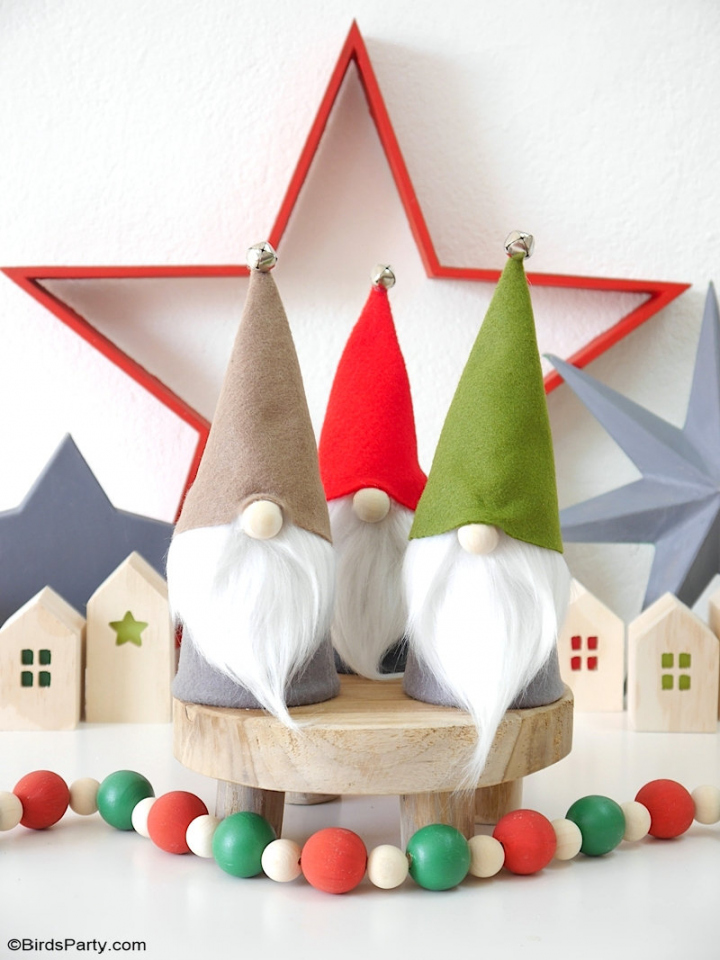 DIY No-Sew Christmas Gnomes with FREE Templates - Party Ideas  - FREE Printables - Printable Nordic Gnome Pattern Free