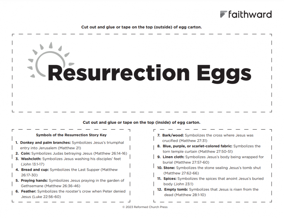 DIY Resurrection Eggs for Holy Week  Faithward - Free Printable Resurrection Eggs Story Printable