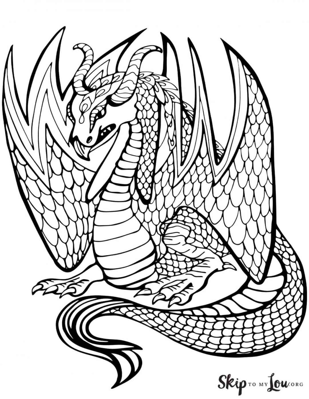 Dragon Coloring Pages  Skip To My Lou - FREE Printables - Free Printable Dragon Coloring Pages