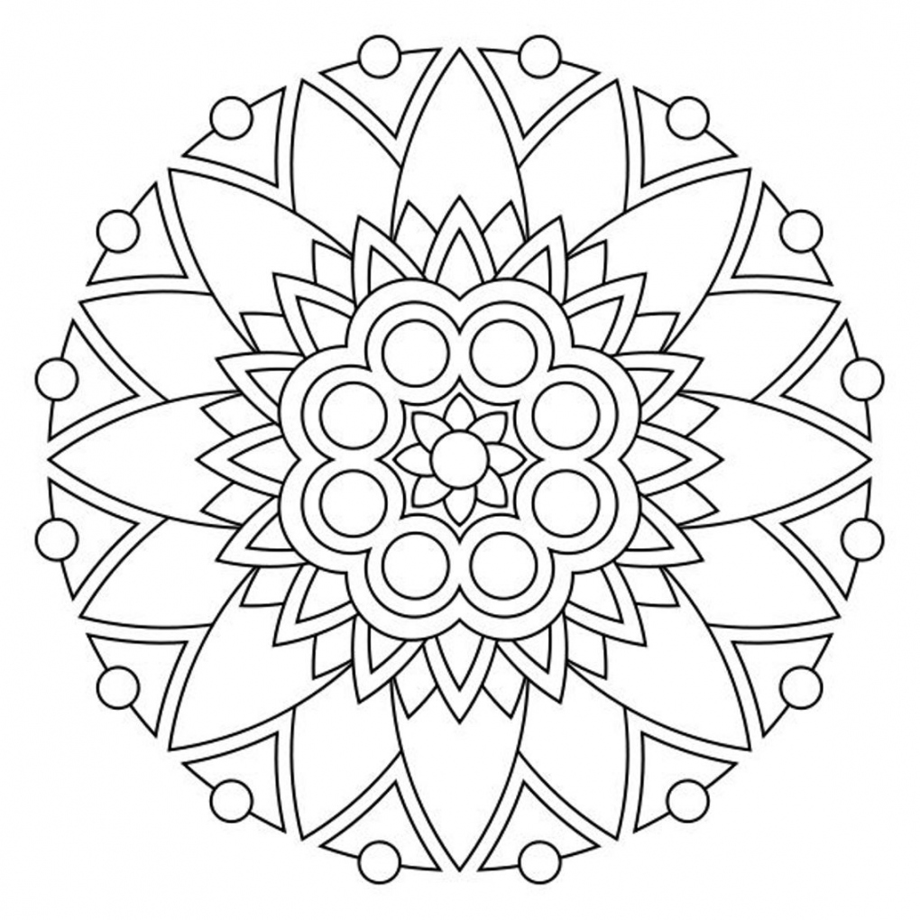 Drawing Flowers Mandalas # (Mandalas) – Printable coloring pages - FREE Printables - Free Printable Mandalas For Beginners