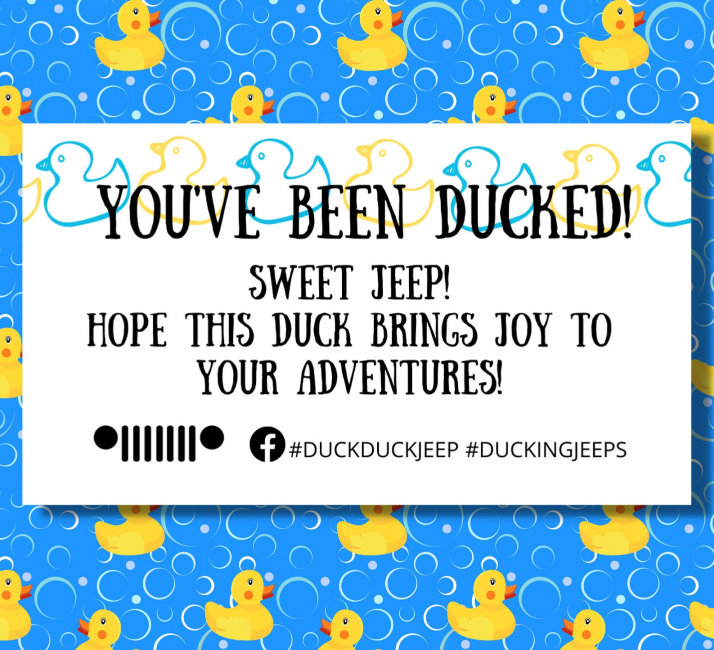 Duck Duck Jeep Tags - FREE Printables - Printable Editable Free Printable Duck Duck Jeep Tags