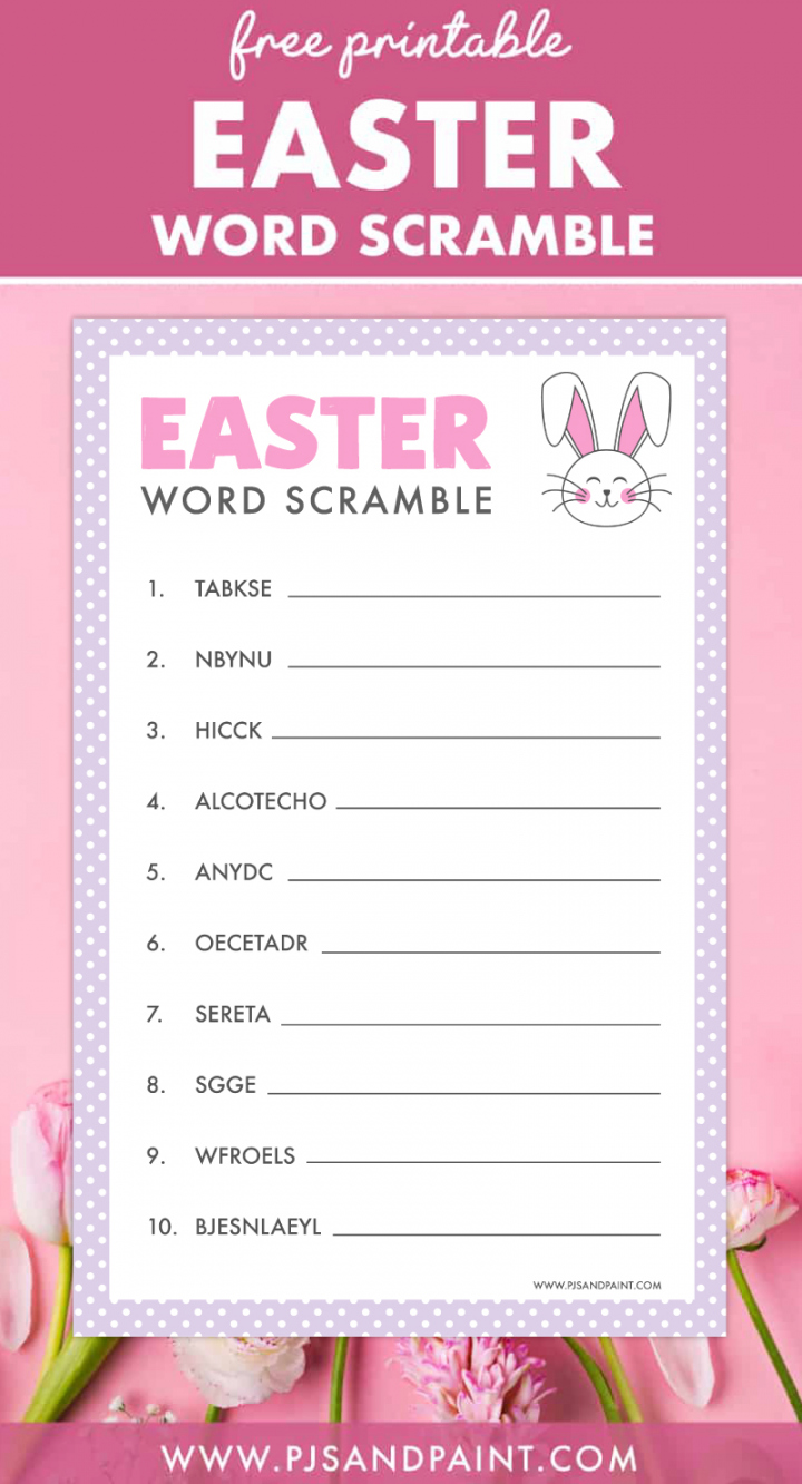 Easter Word Scramble - Free Printable Easter Games and Activities - FREE Printables - Free Printable Easter Games For Adults