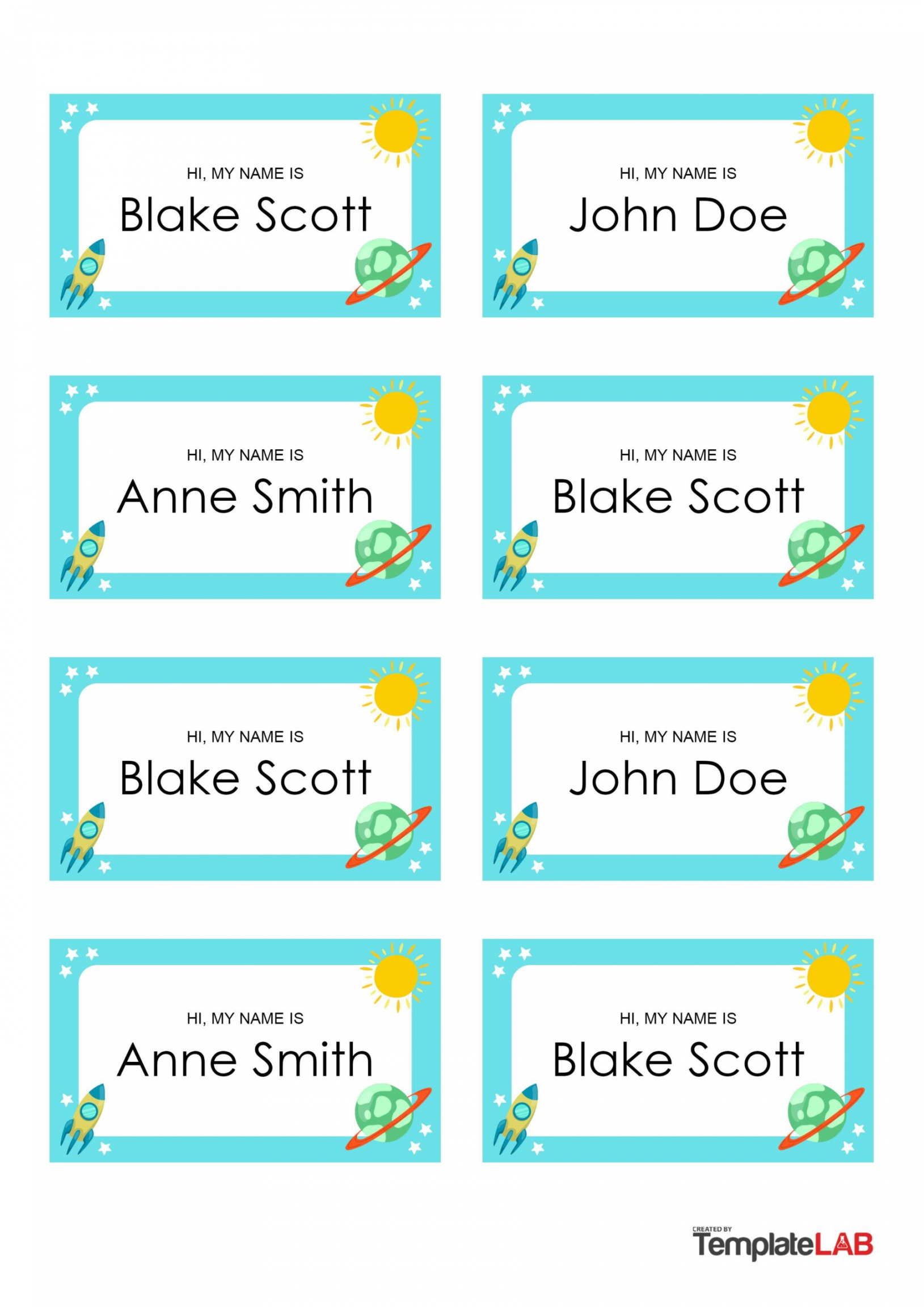 Editable Name Tag & Name Badge Templates [Free] - FREE Printables - Name Tag Template Free Printable Word