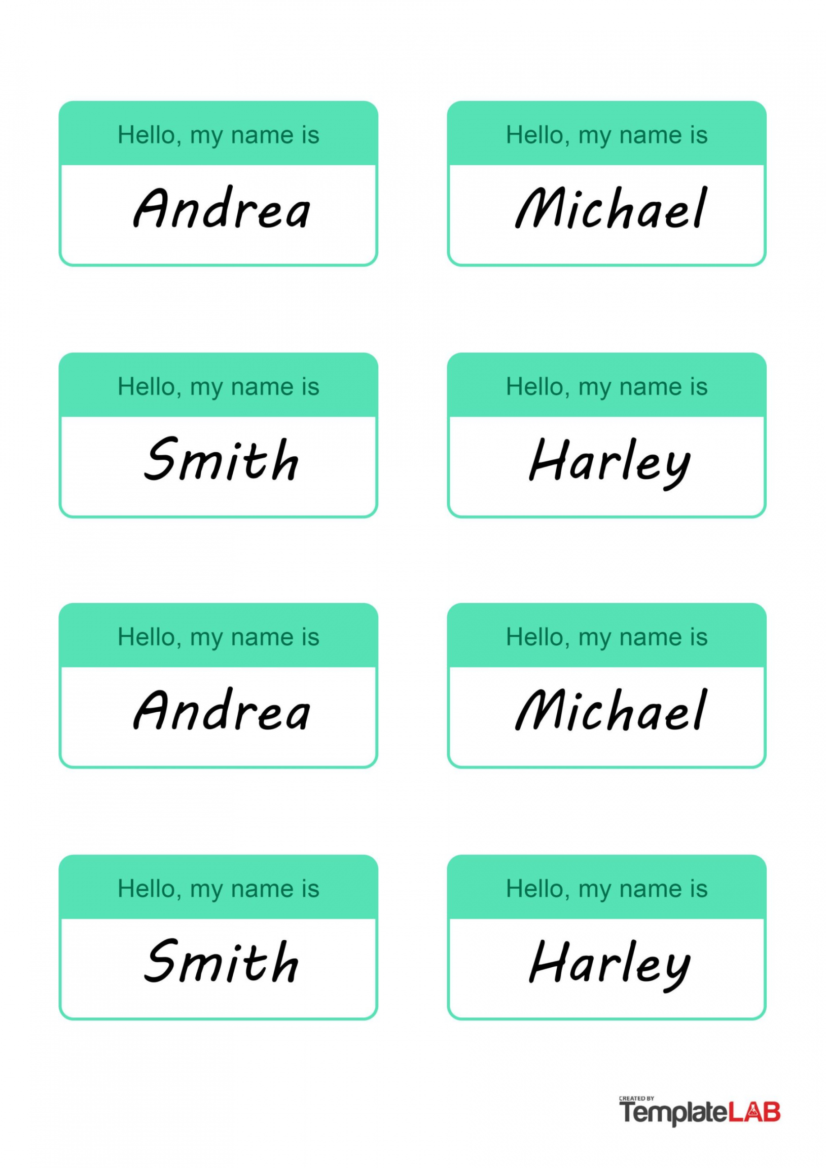 Editable Name Tag & Name Badge Templates [Free] - FREE Printables - Name Tag Template Free Printable Word