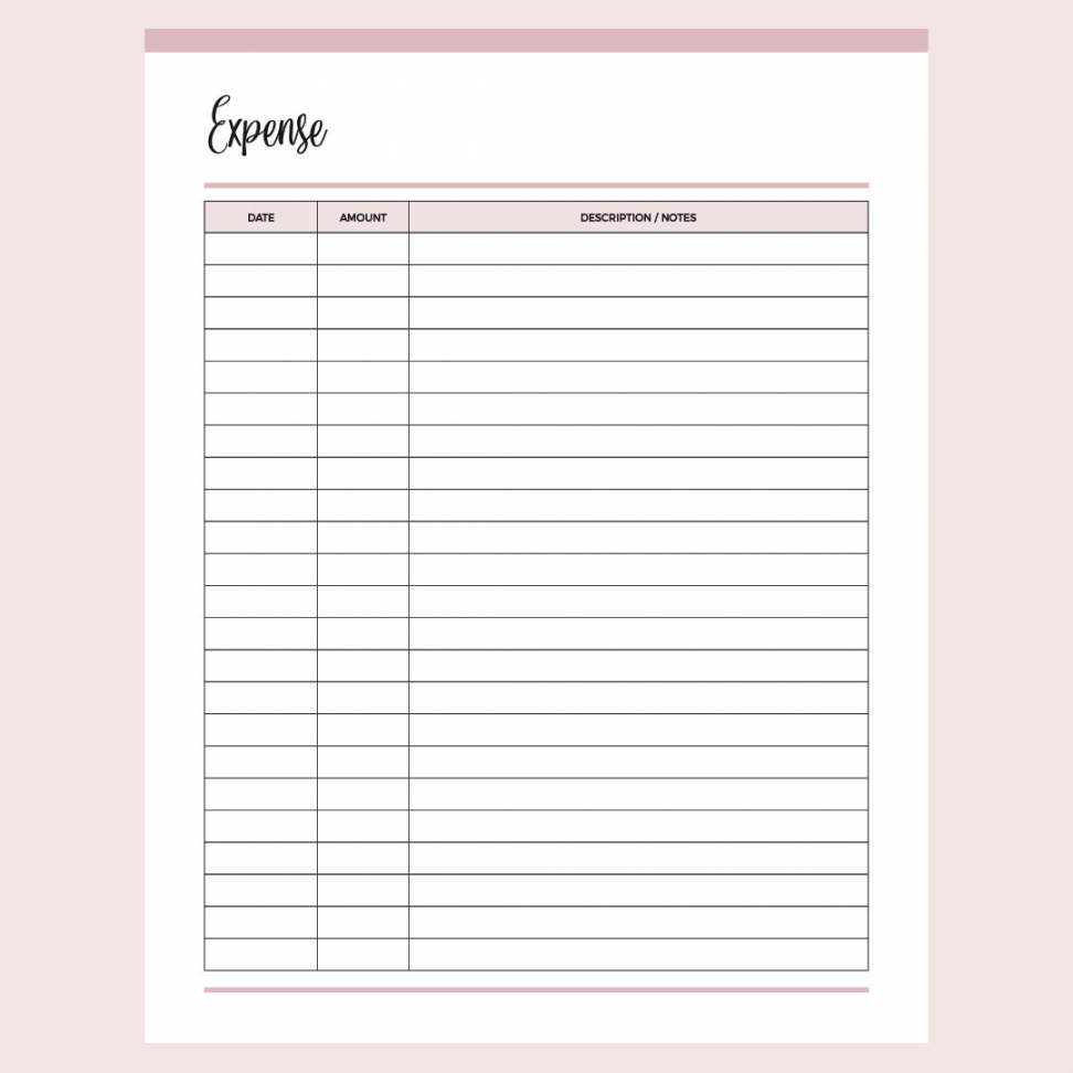 Expense Tracker Printable  US Letter and A PDF  Instant Download - FREE Printables - Free Expense Tracker Printable