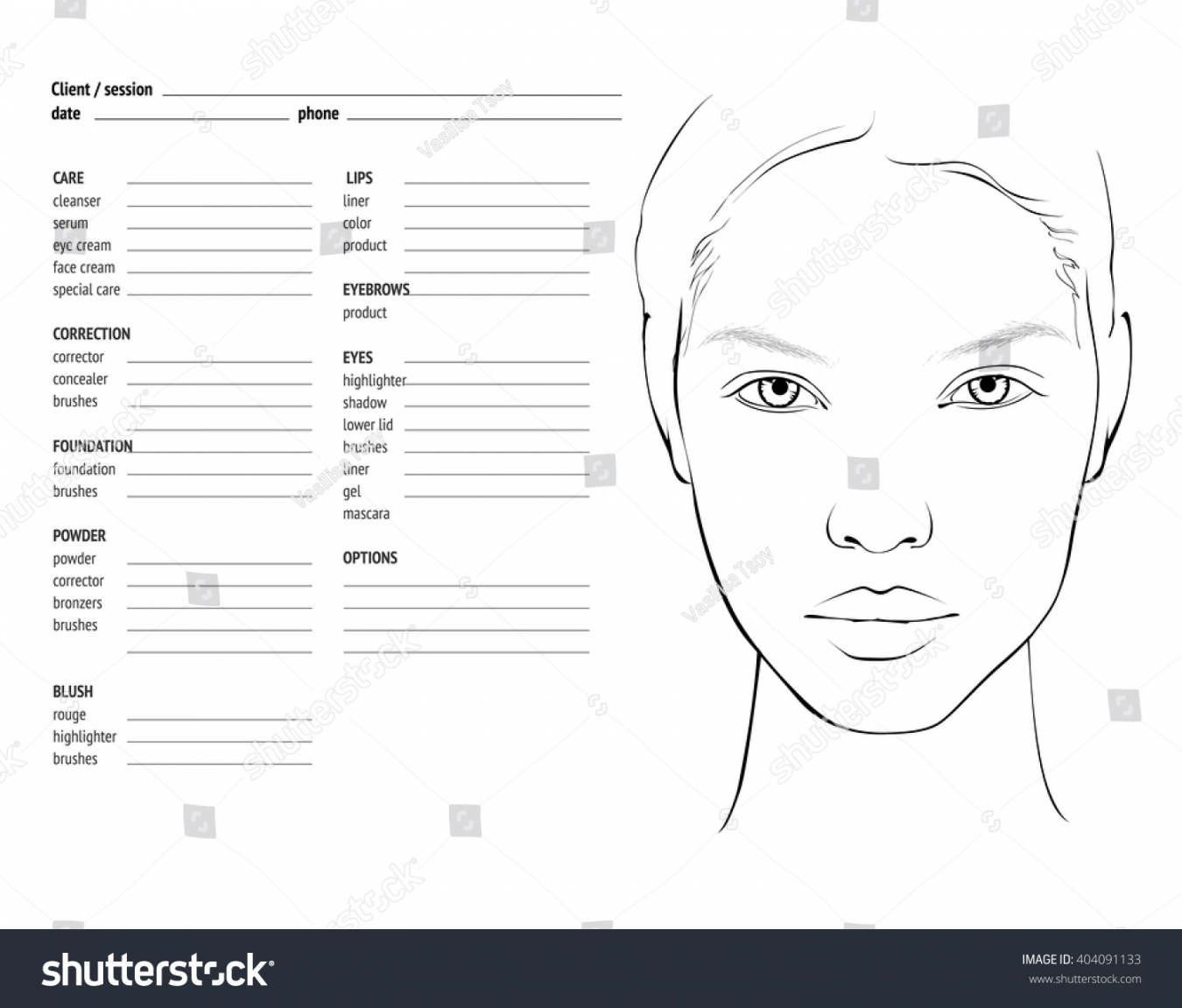 Face Illustration Makeup Trends Images: Browse , Stock Photos  - FREE Printables - Free Printable Botox Face Chart