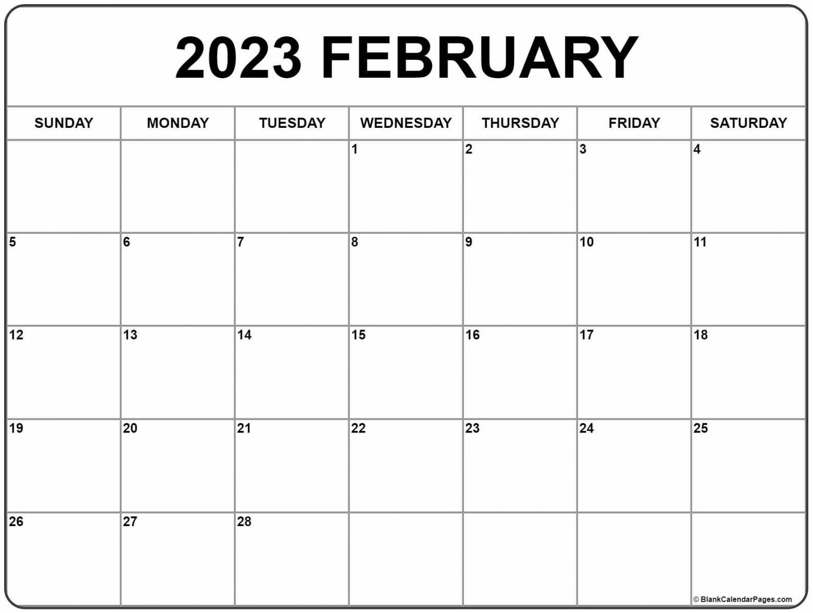 February  calendar  free printable calendar - FREE Printables - February 2023 Calendar Free Printable
