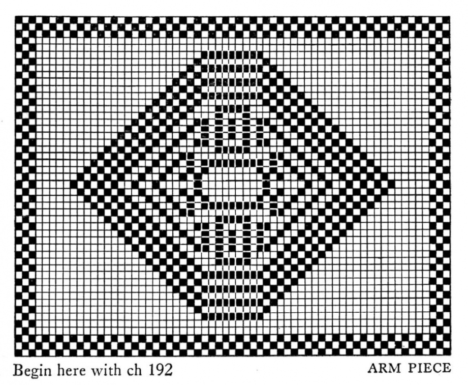 Filet Crochet Pattern Free Vintage Stained Glass Chair Back and  - FREE Printables - Printable Free Filet Crochet Patterns