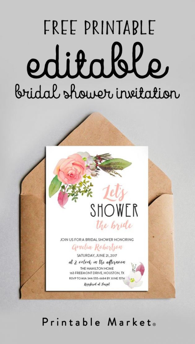 Find the Perfect Printable - Printable Market  Bridal shower  - FREE Printables - Free Printable Bridal Shower Invitations
