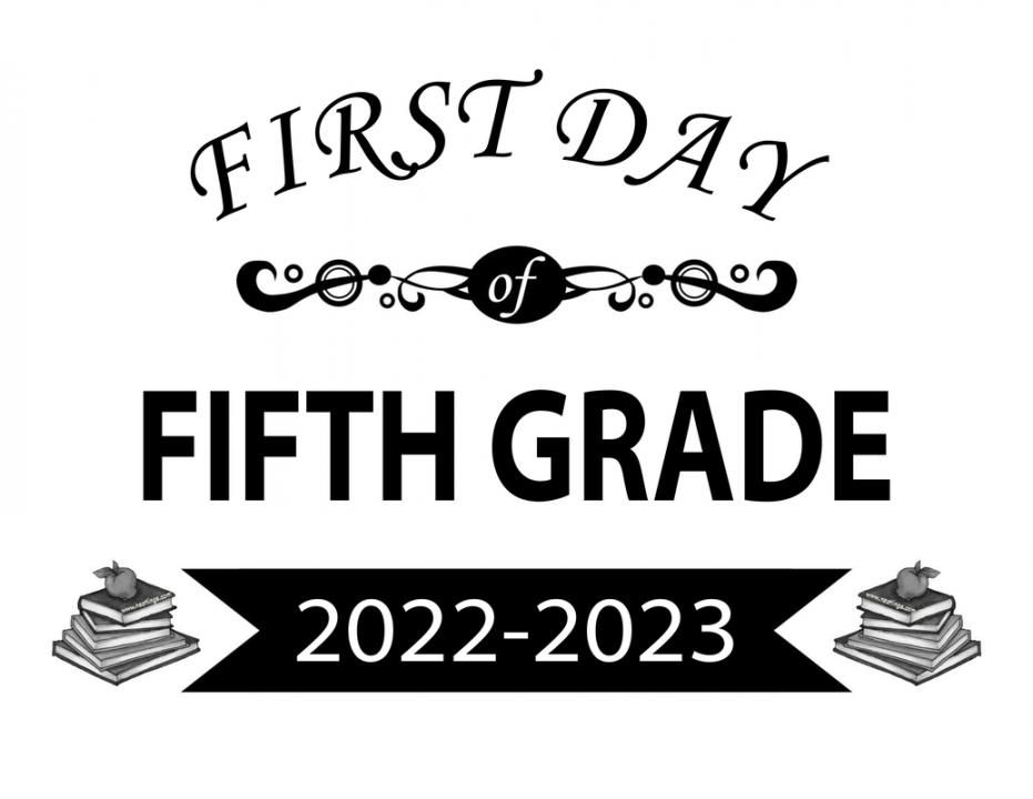 First Day of School Signs - FREE Printable! (Black and White) - FREE Printables - First Day Of 5th Grade Free Printable