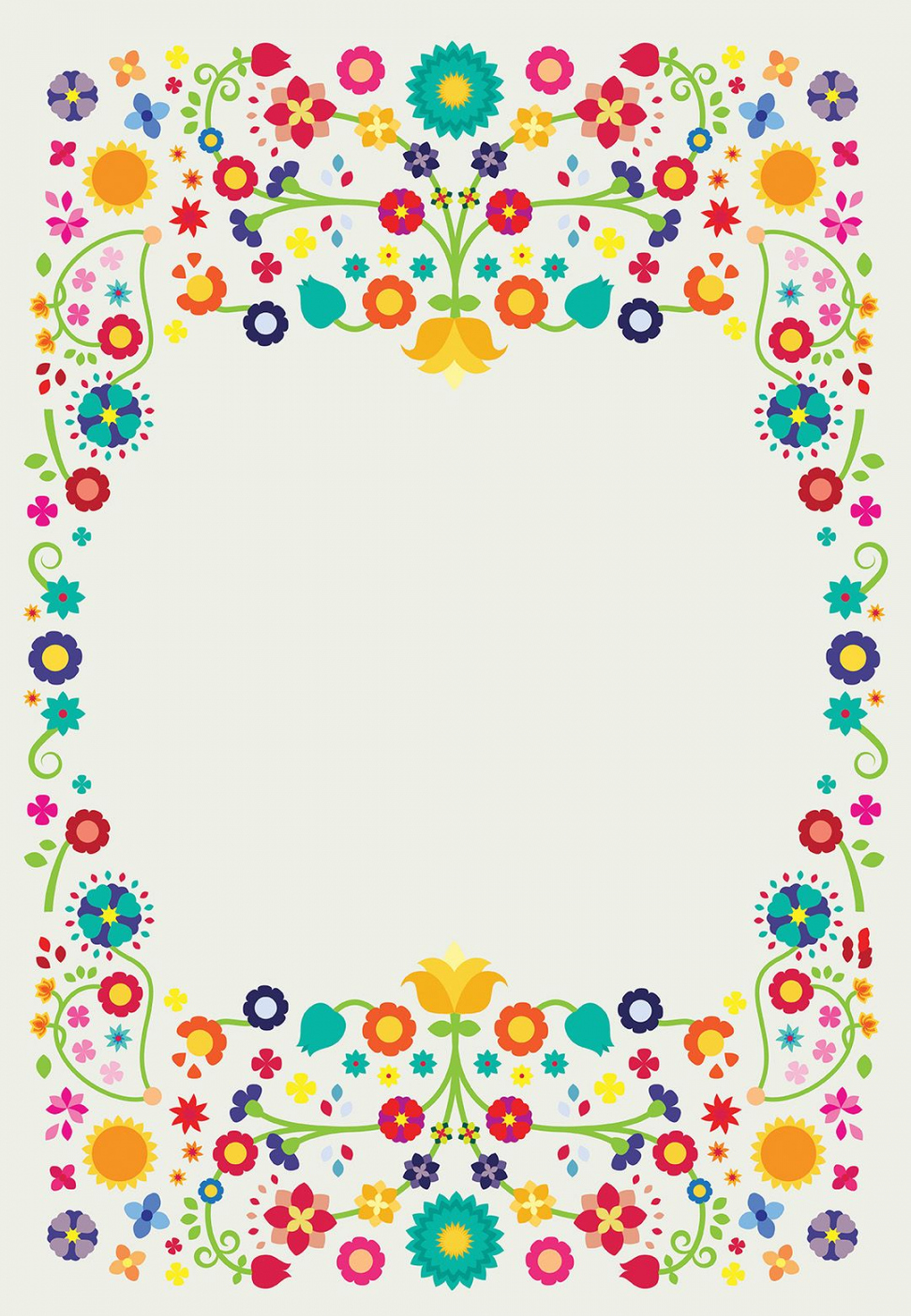 Floral Fiesta - Party Invitation Template (Free)  Greetings  - FREE Printables - Free Printable Fiesta Invitation Template