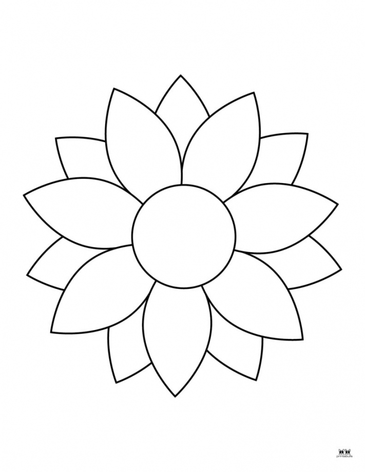 Flower Coloring Pages -  FREE Printable Pages  Printabulls - FREE Printables - Free Printable Flower Coloring Pages