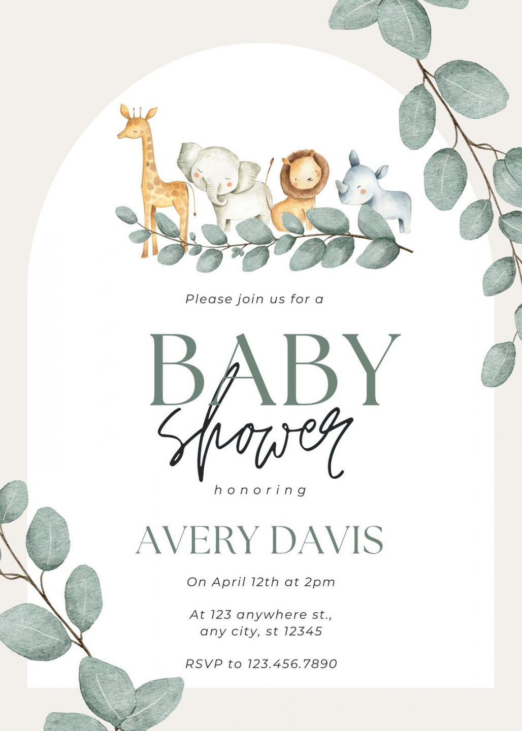 Free and customizable baby shower templates - FREE Printables - Free Printable Baby Shower Invitations