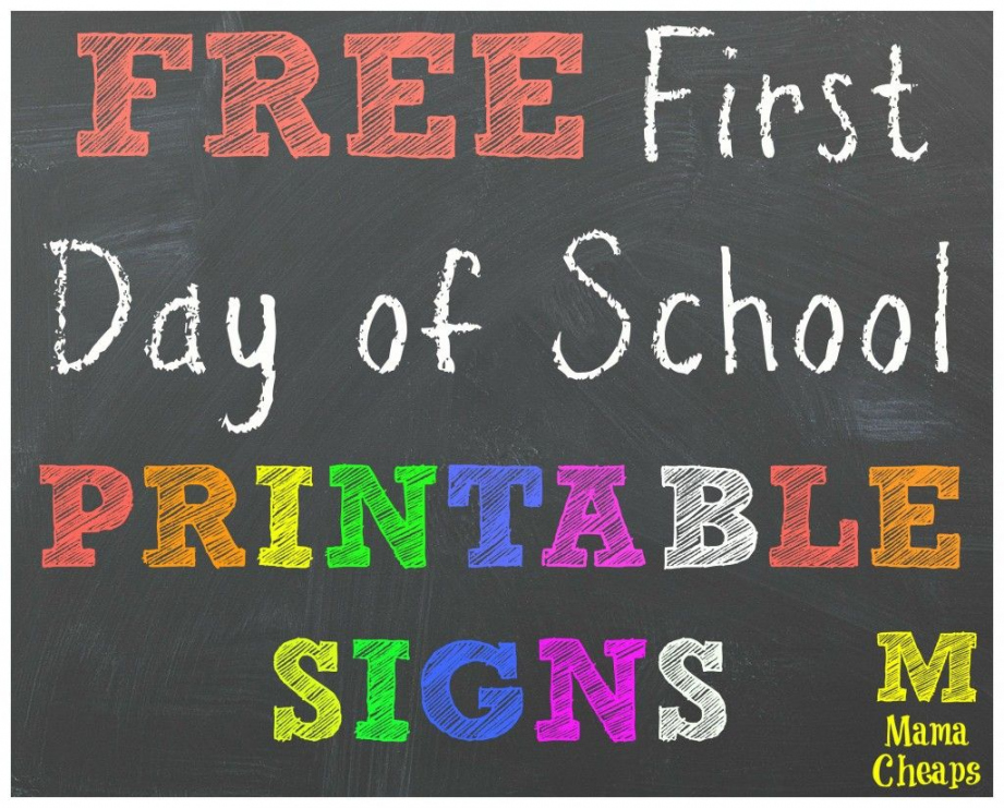 FREE Back to School Printable Chalkboard Signs for First Day of  - FREE Printables - First Day Of Pre-K Sign Free Printable