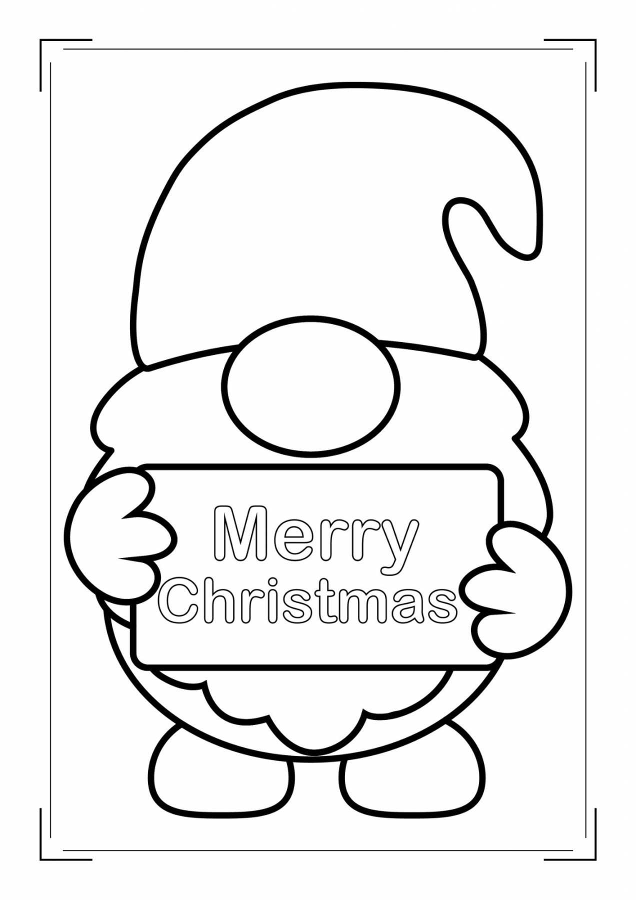 Free Christmas Gnome Coloring Book - So Stinking Cute! - FREE Printables - Free Printable Christmas Gnome Coloring Page