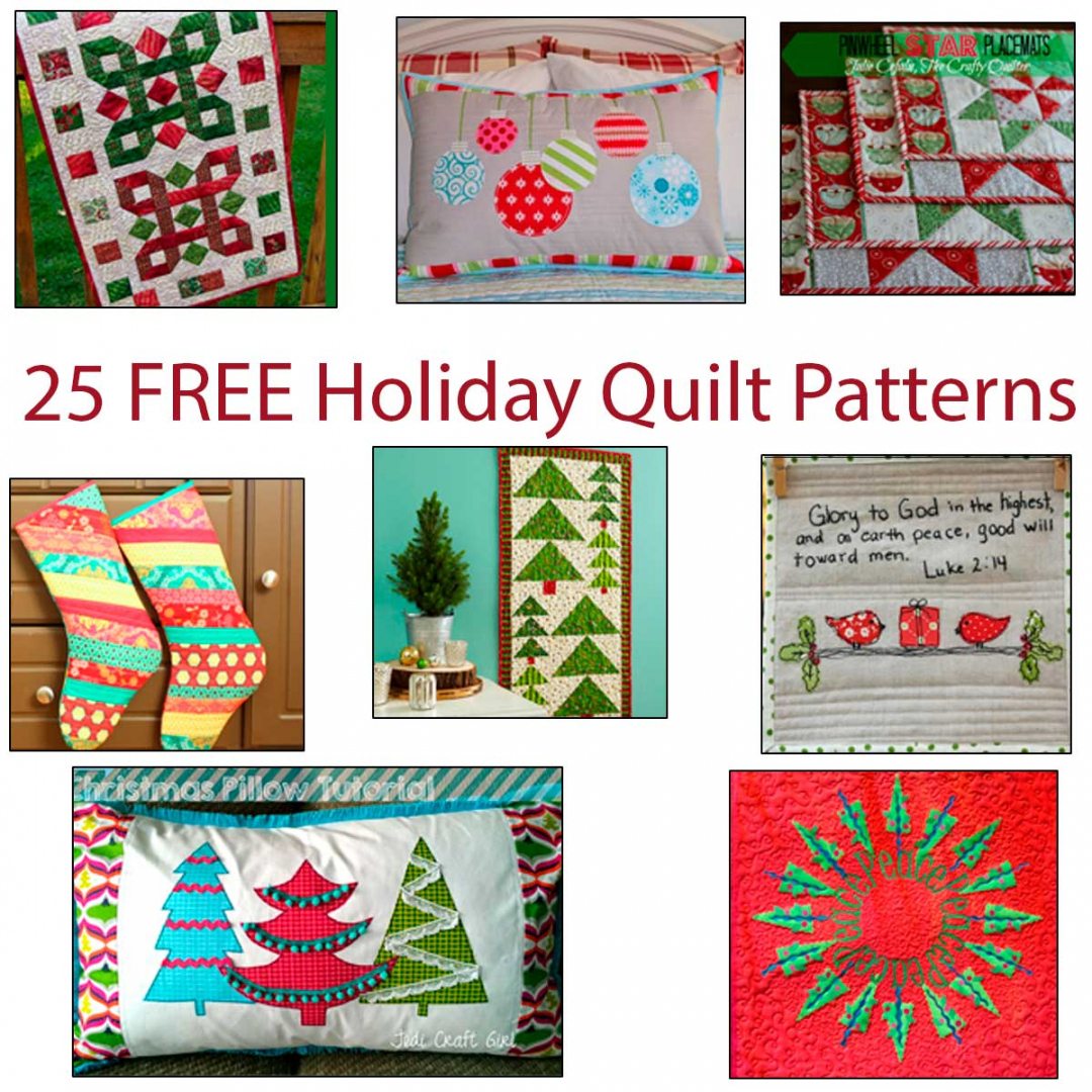 Free Christmas Quilt Patterns - Freemotion by the River - FREE Printables - Printable Quilted Christmas Table Runner Patterns Free Easy