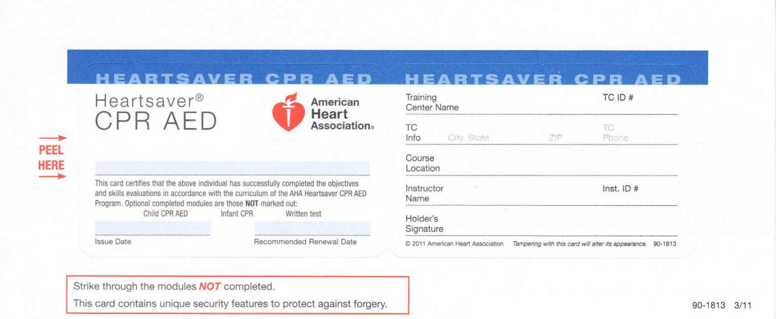 Free Cpr Card Template - FREE Printables - Free Printable Printable Cpr Card