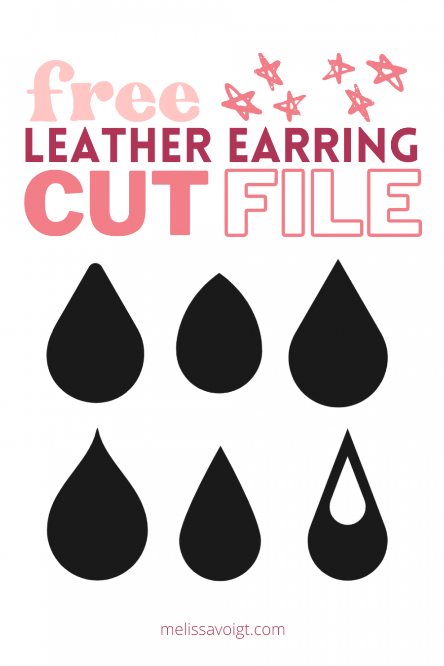 FREE CRICUT TEARDROP EARRING TEMPLATES — melissa voigt - FREE Printables - Free Printable Leather Earring Template