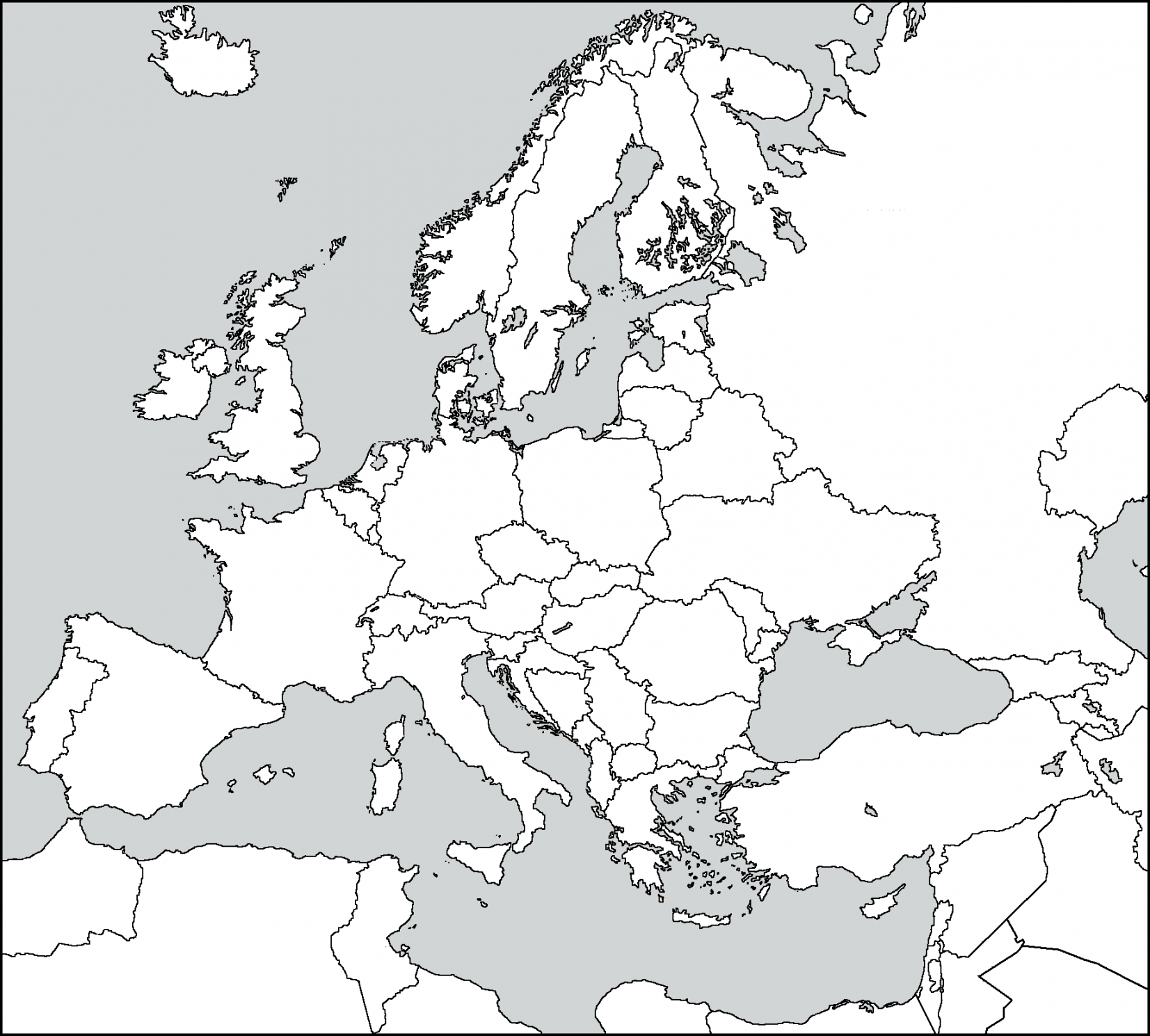 Free Detailed Printable Map of Europe - FREE Printables - Europe Map Free Printable