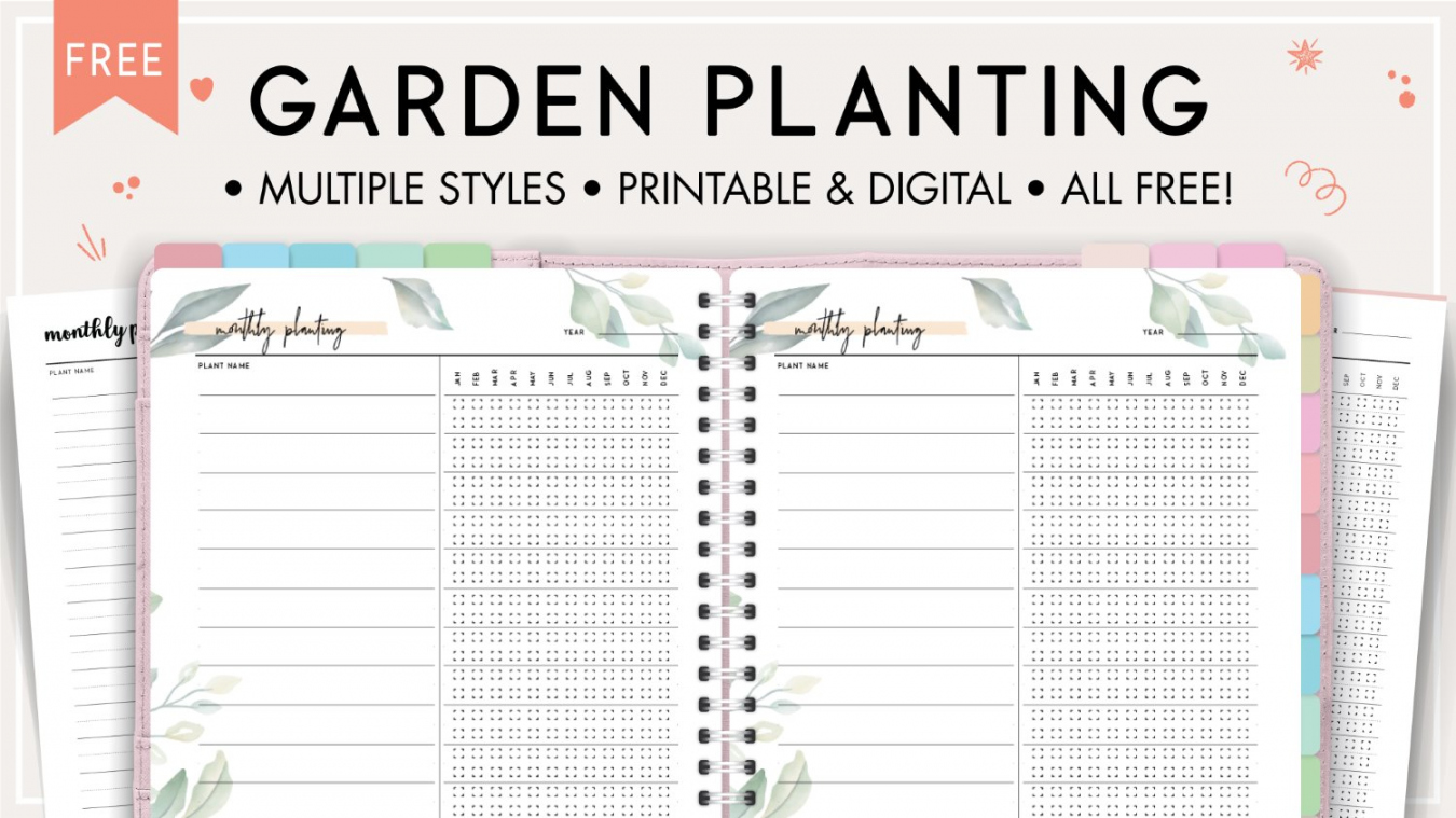 Free Garden Planner Printable - World of Printables - FREE Printables - Free Printable Garden Planner