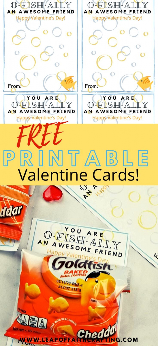 FREE Goldfish Valentine Printables for Classmates! - Leap of Faith  - FREE Printables - Goldfish Valentine Printable Free