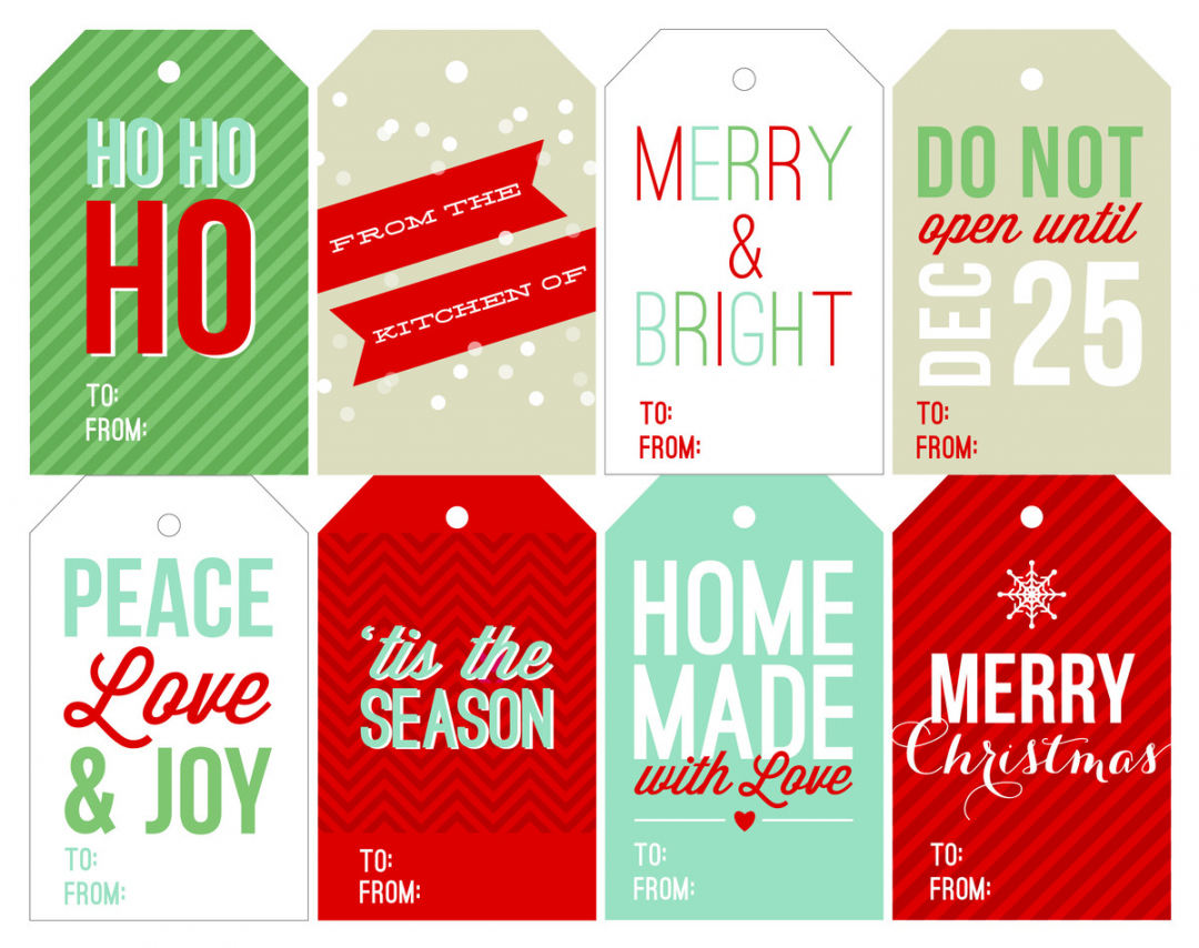 Free Holiday Printable Gift Tags - FREE Printables - Free Printable Christmas Gift Tags