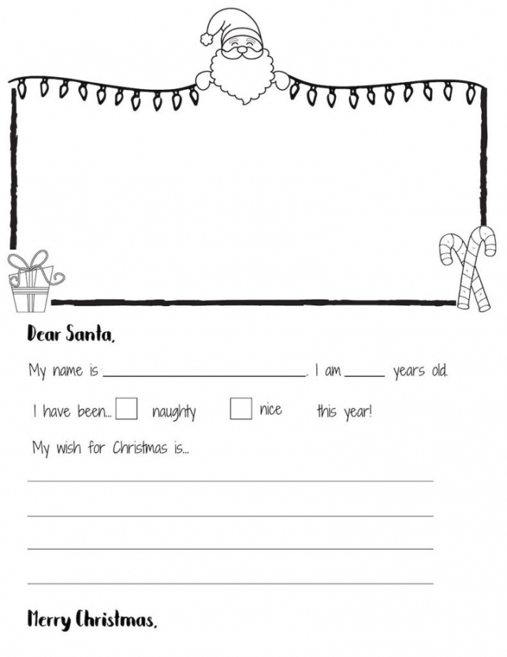 Free Letter to Santa Template in Black and White - OriginalMOM - FREE Printables - Free Printable Letter To Santa Template Black And White