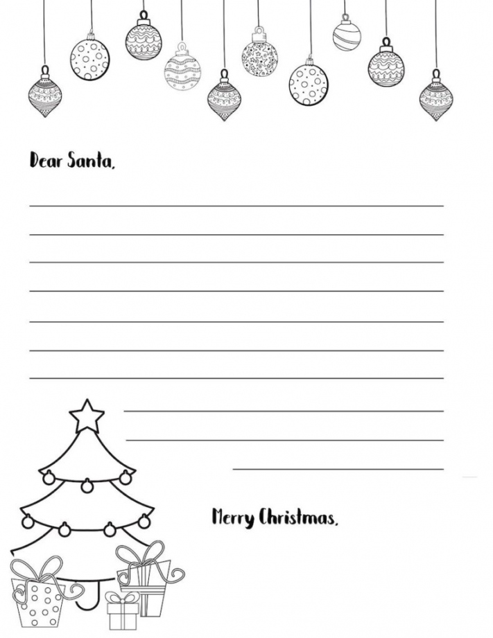 Free Letter to Santa Template in Black and White - OriginalMOM - FREE Printables - Free Printable Letter To Santa Template Black And White