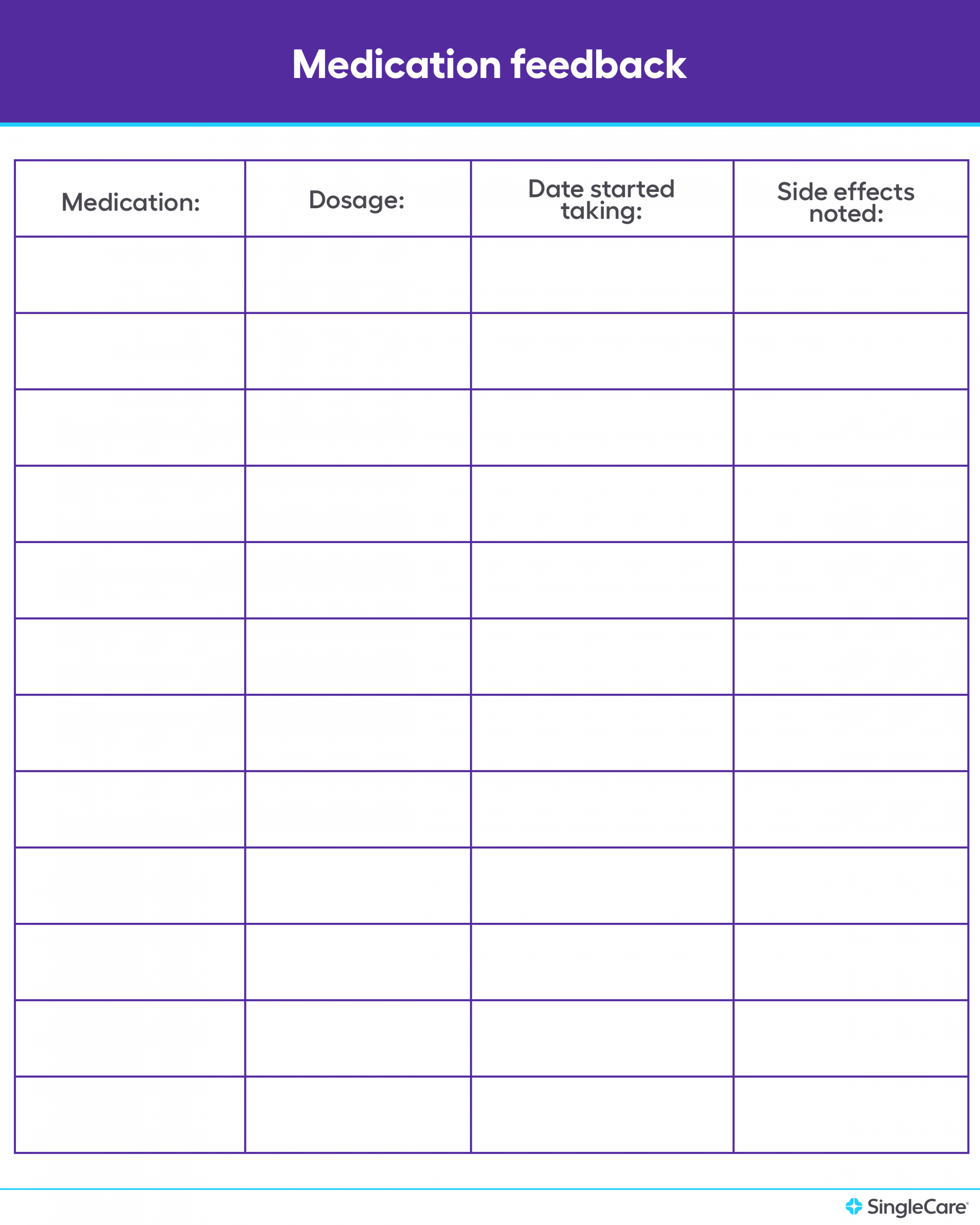 Free medication list templates for patients and caregivers - FREE Printables - Free Printable Medication List