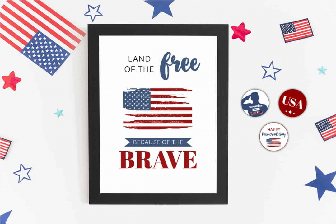Free Memorial Day Printables: Land of the Free, Because of the  - FREE Printables - Memorial Day Images Free Printable