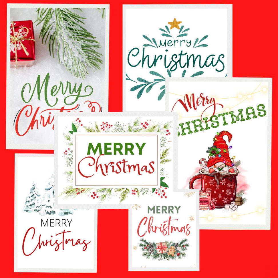 FREE Merry Christmas Printable ( Versions!) - Leap of Faith Crafting - FREE Printables - Free Printable Christmas Images