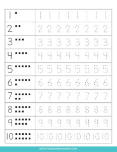 free printable tracing numbers 1-50 worksheets - FREE Printable HQ