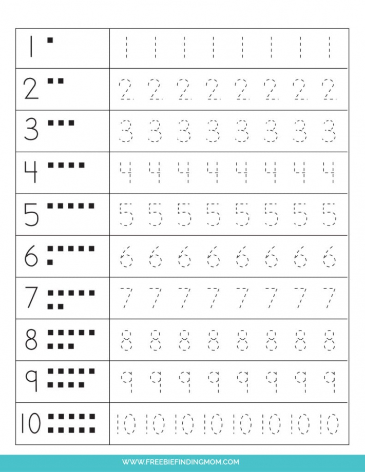 Free Number Tracing Worksheets - (PDF Downloads) - Freebie  - FREE Printables - Free Printable Tracing Numbers