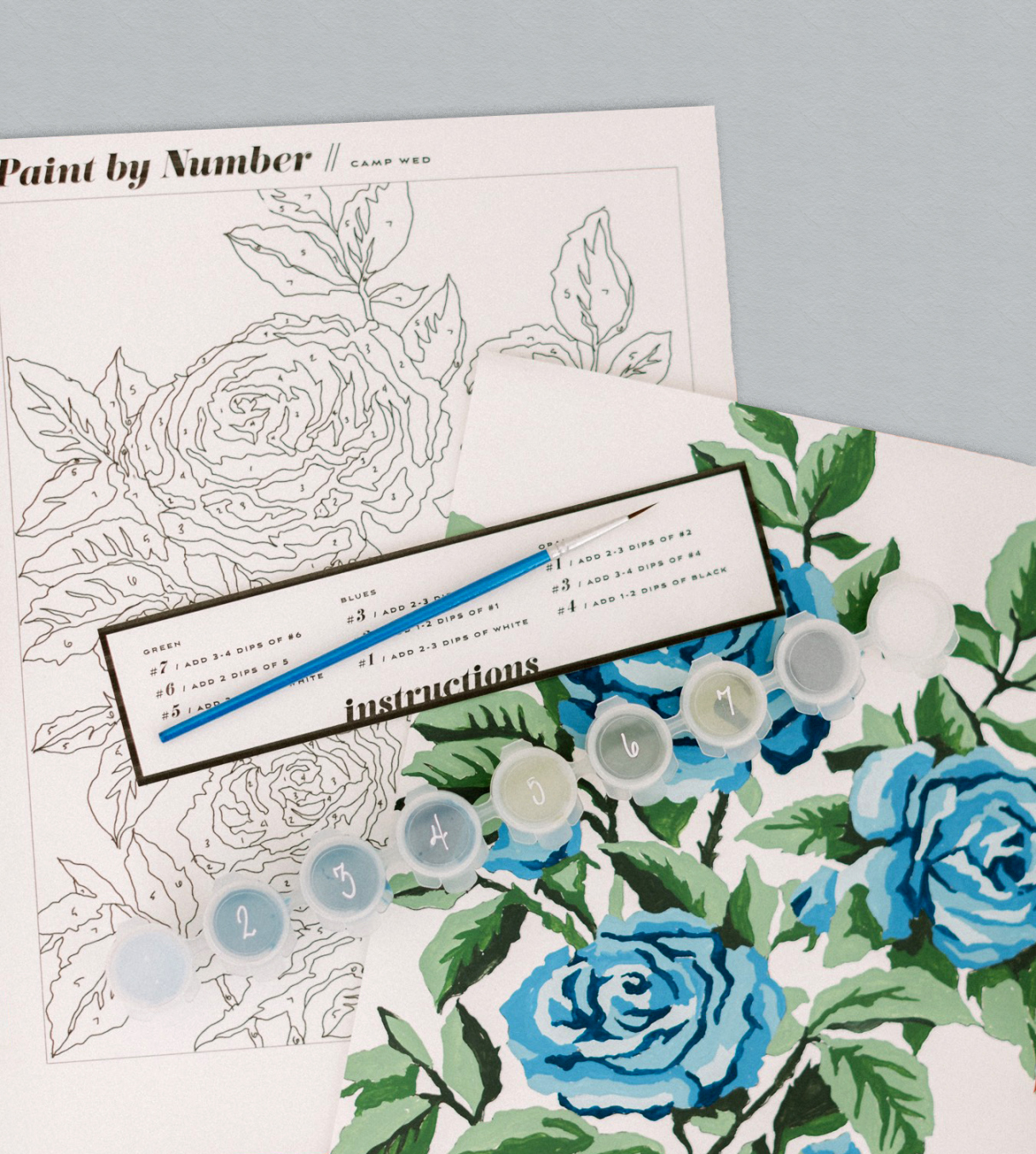 FREE Paint by Numbers Printable Floral Download - Saffron Avenue - FREE Printables - Paint By Numbers Free Printable
