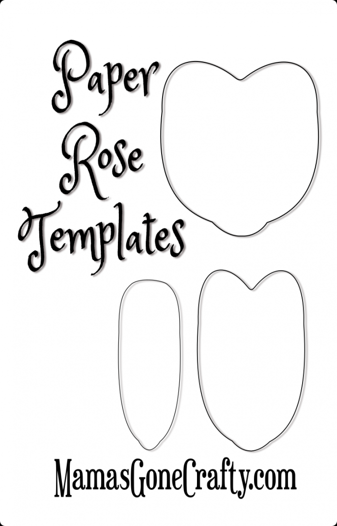 Free Paper Rose Petal Templates  Abbi Kirsten Collections  Paper  - FREE Printables - Printable Free Rose Paper Flower Template