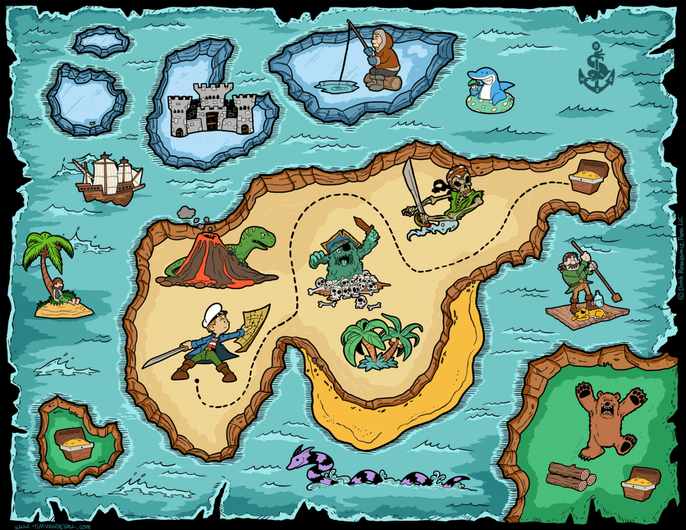 Free Pirate Treasure Maps for a Pirate Birthday Party Treasure Hunt - FREE Printables - Free Printable Treasure Map