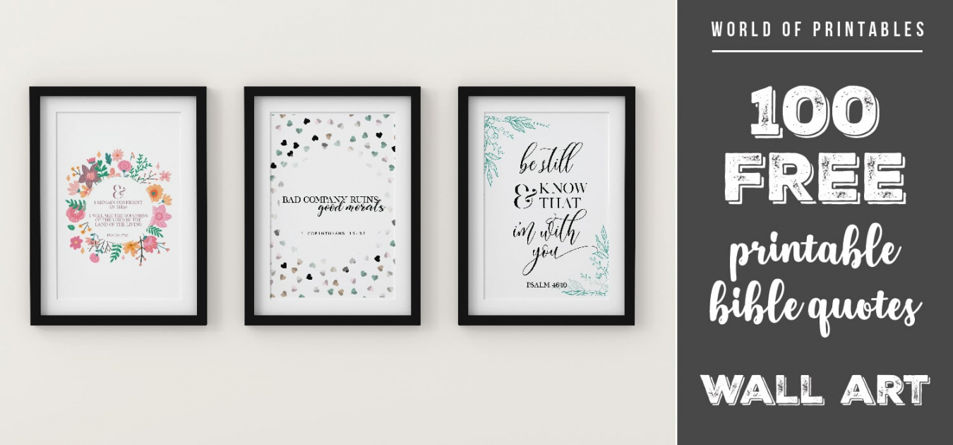 Free Printable Bible Quotes and Verse Wall Art - World of  - FREE Printables - Free Printable Bible Verses