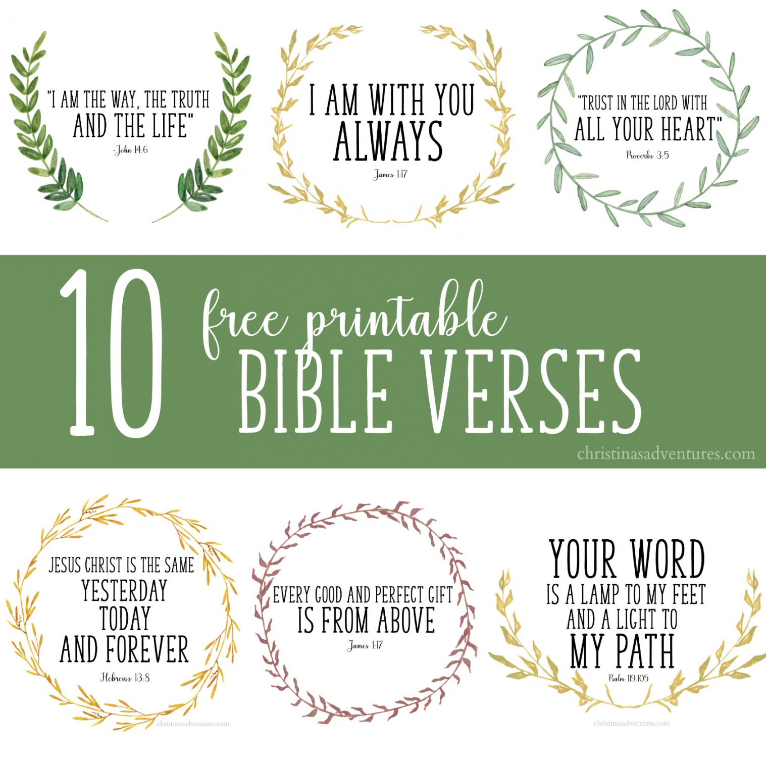 Free printable Bible verses - Christina Maria Blog - FREE Printables - Free Printable Bible Verses