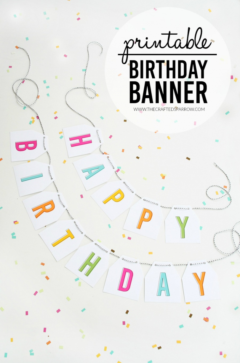 Free Printable Birthday Banner - FREE Printables - Free Printable Birthday Banner
