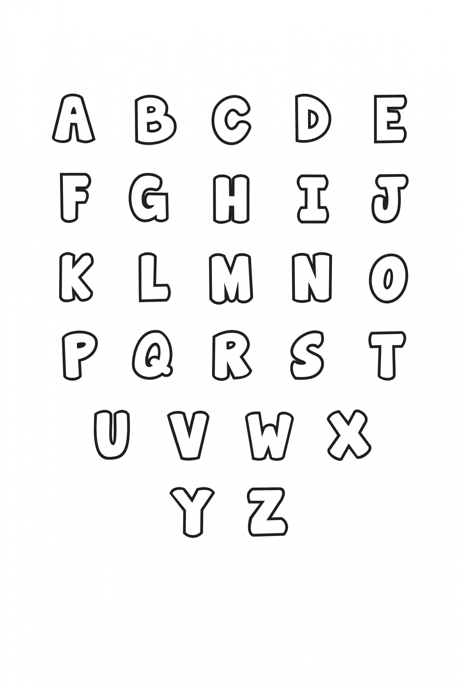 Free Printable Bubble Letter Alphabet Stencils - Freebie Finding Mom - FREE Printables - Free Printable Alphabet Stencils