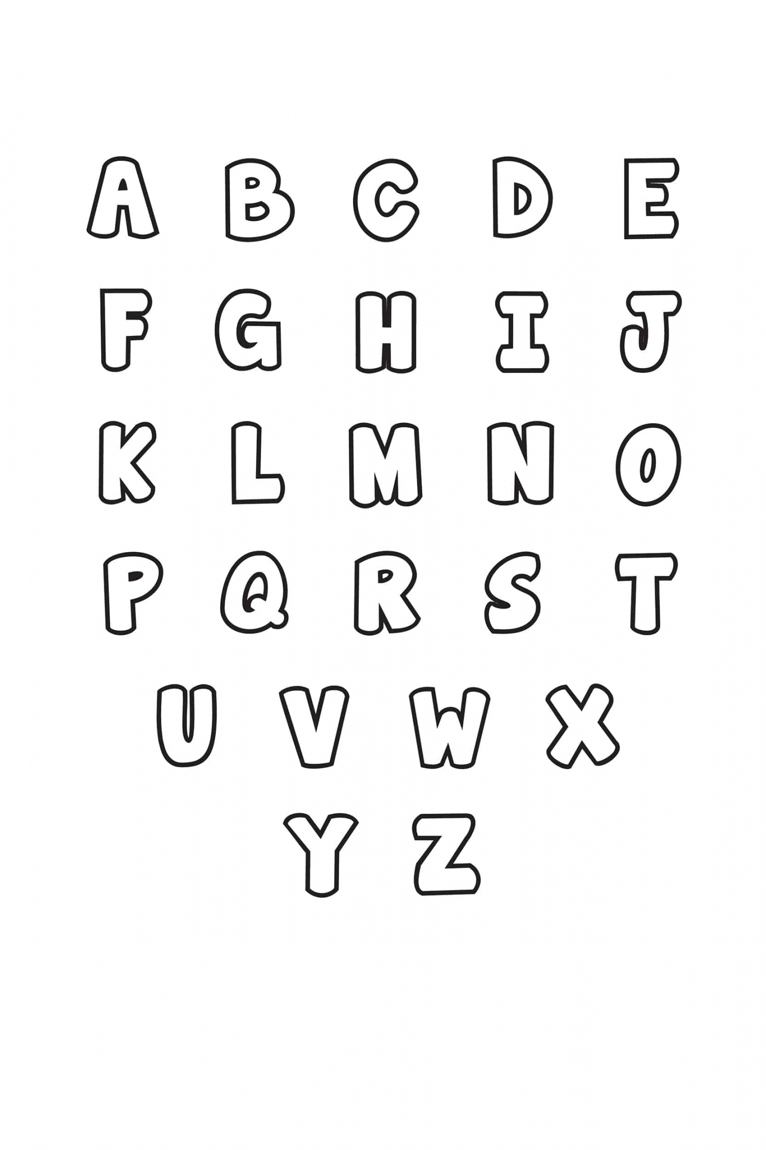 Free Printable Bubble Letter Alphabet Stencils - Freebie Finding Mom - FREE Printables - Letter Stencils Free Printable