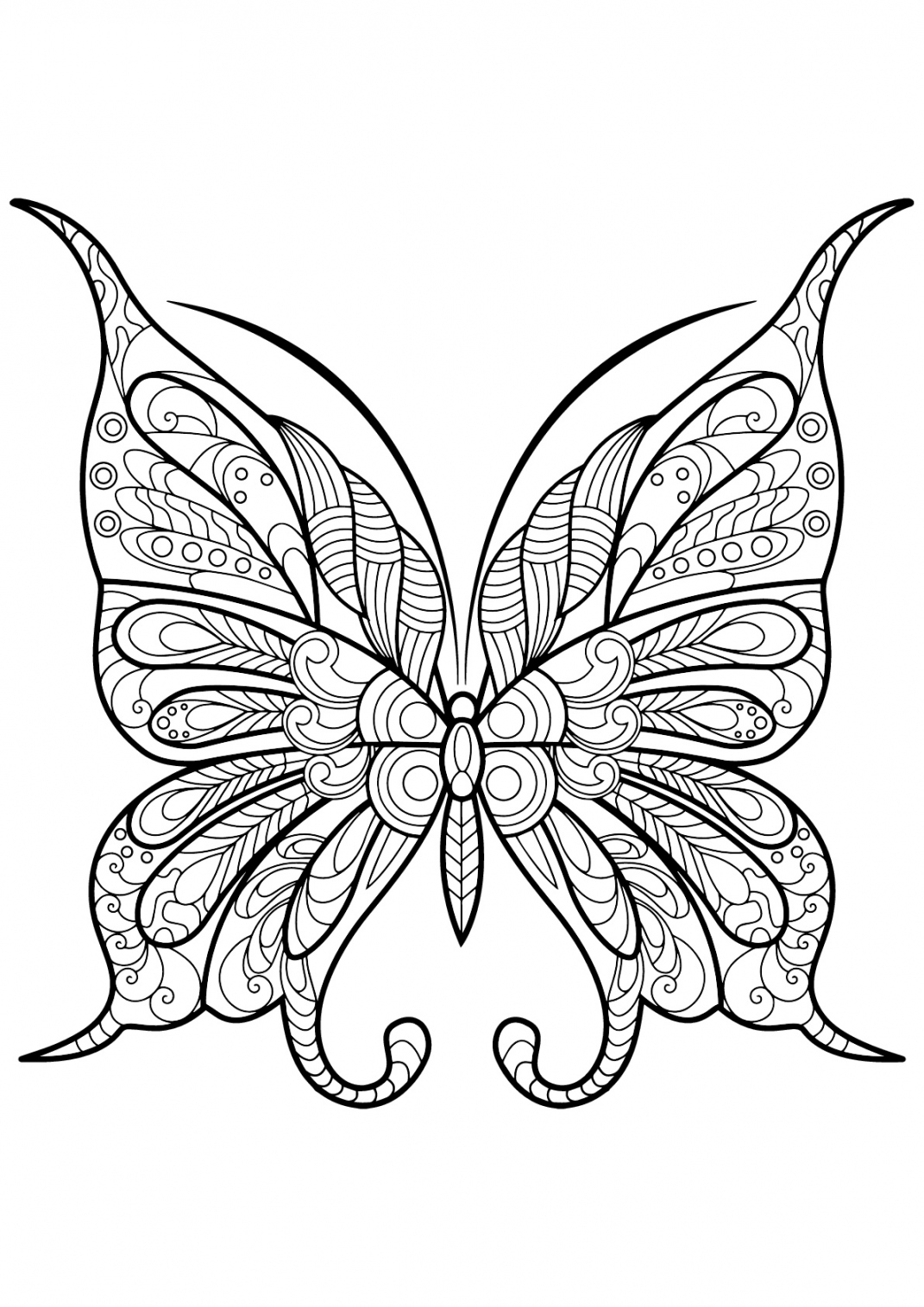 Free printable butterfly coloring pages - Butterflies Kids  - FREE Printables - Free Printable Butterfly Coloring Pages