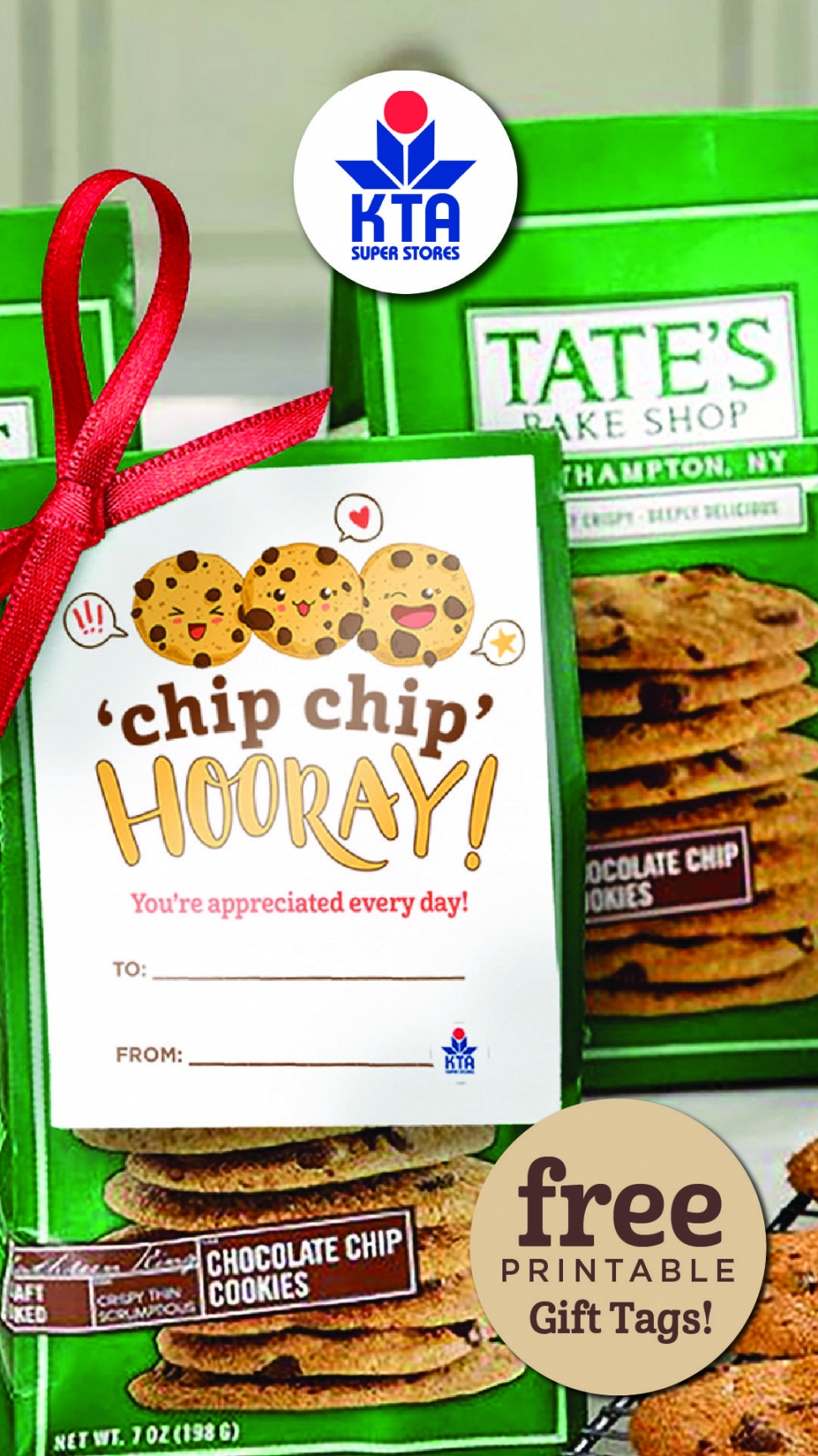 Free Printable Chip-Chip Hooray Cookies Gift Tag  Free teacher  - FREE Printables - Chip Chip Hooray Free Printable