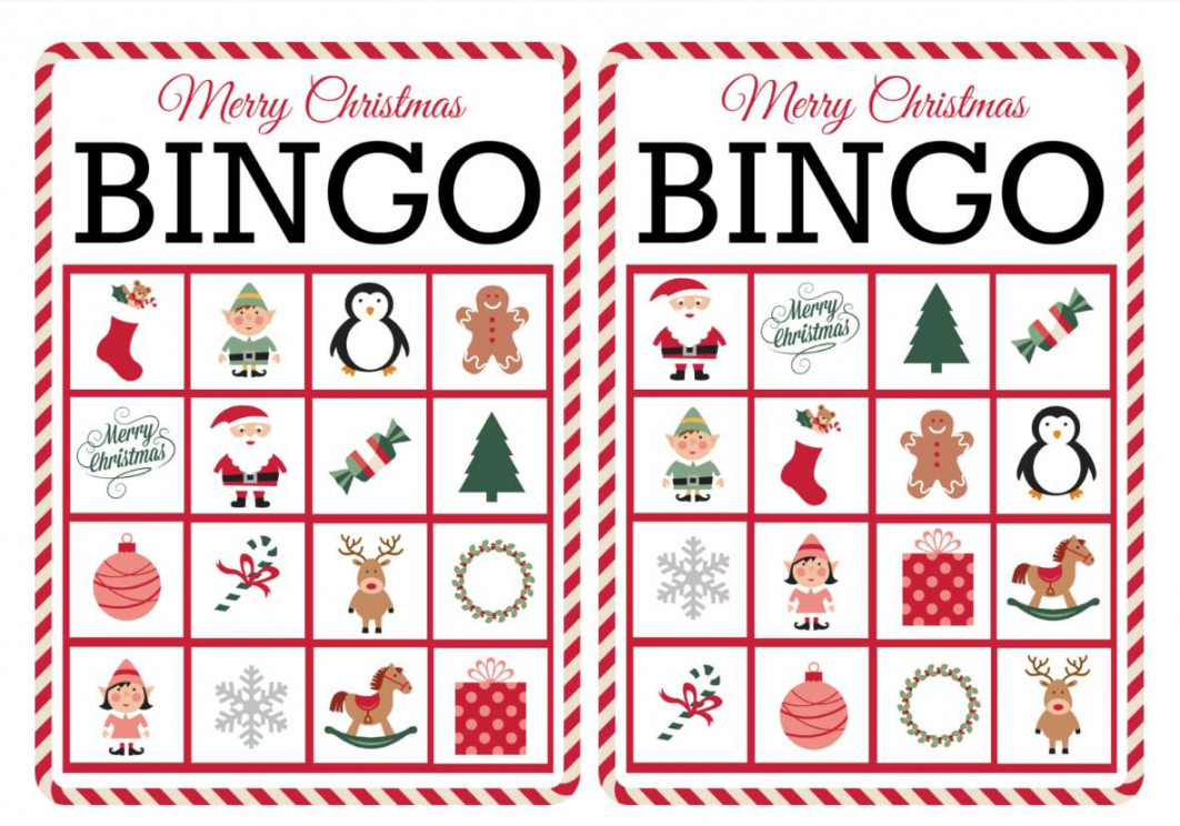 Free, Printable Christmas Bingo Games for the Family - FREE Printables - Free Printable Christmas Bingo Cards 1-75