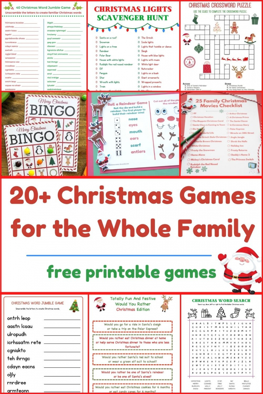 + Free Printable Christmas Games for the Whole Family - FREE Printables - Free Printable Christmas Games